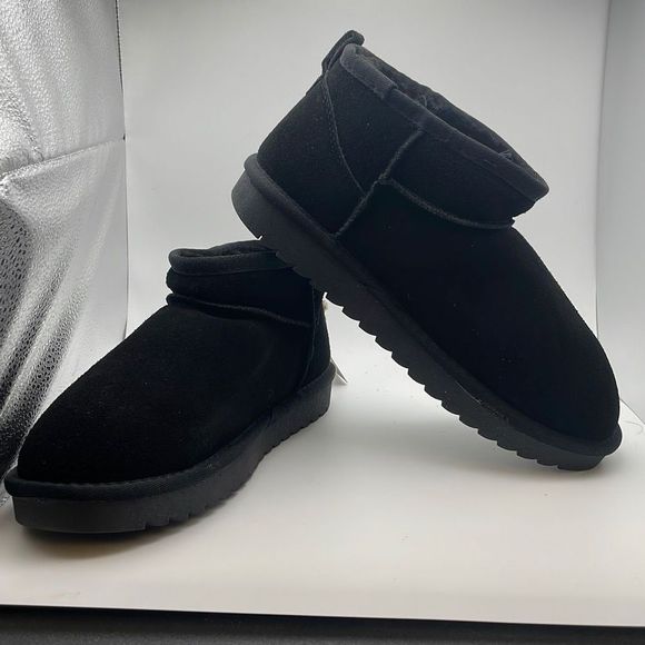 CUSHIONAIRE Women's COZY pull on boot +Memory Foam SIZE 9 BLACK - Picture 6 of 7